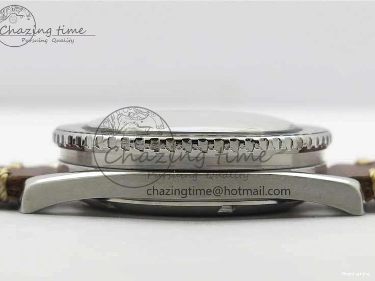 0115 Vintage Seamaster 300 Date T SS B12 Black Dial On Brown Leather Strap A2836 (Free Nylon Strap) WeatherProof 7911